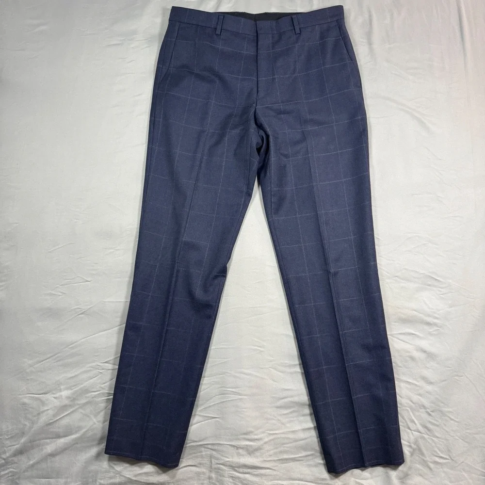 J.Crew Ludlow Suit + Pants 38R Navy Blue Vitale Barberis Canonico Luxury Wool